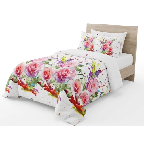 Elegancia Single Comforter Set Rose