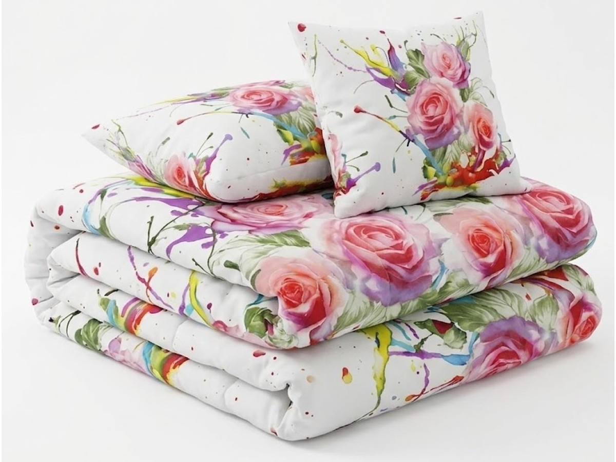 Elegancia Single Comforter Set Rose