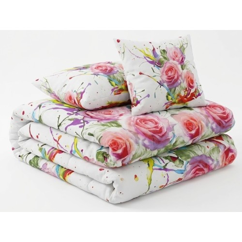 Elegancia Single Comforter Set Rose