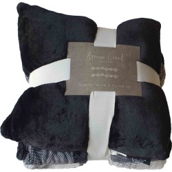 Flannel Blanket with Cushion 127x152CM 002 Black-Green-Grey-Blue-Lavander-Lailac