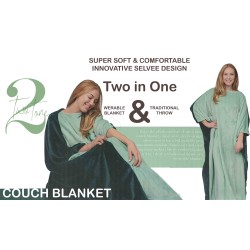 Two Tone Reversible Couch Blanket 127x127CM 001 C08
