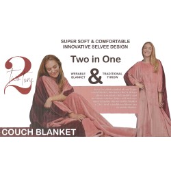 Two Tone Reversible Couch Blanket 127x127CM 001 C14