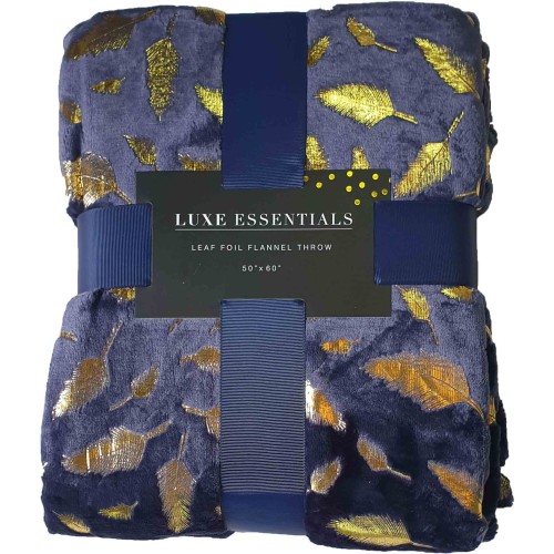 Flannel Leaf Foil Blanket 127x152CM 001 C15