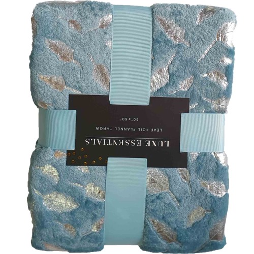 Flannel Leaf Foil Blanket 127x152CM 001 C28