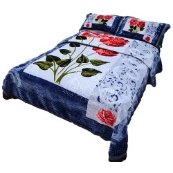 FLORA Classic 4Pc Blanket Set 220x240CM G4769 Blue FLORA Classic 4Pc Blanket Set 220x240CM G4769 Blue