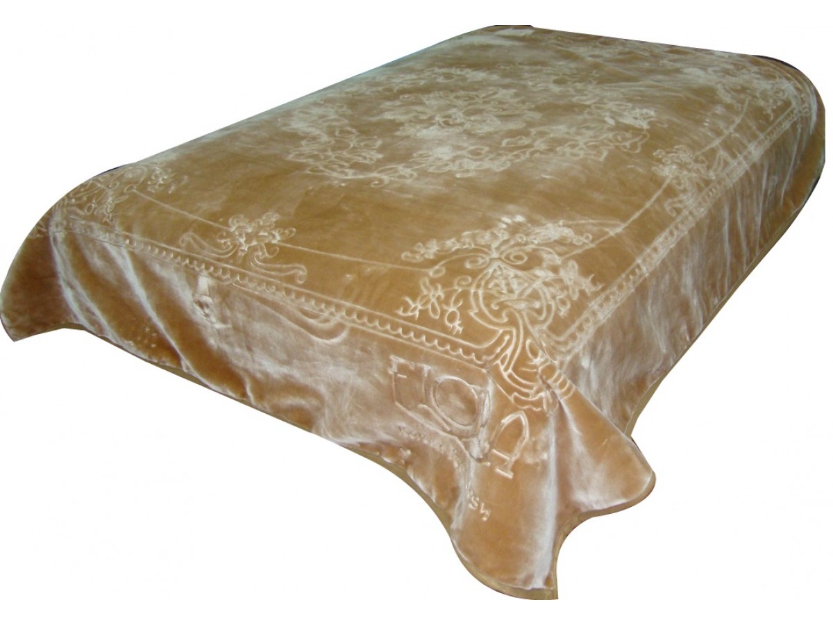 FLORA Luxury 2ply Blanket King Engraved 220x240CM F751 C02