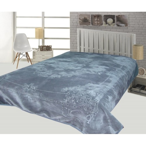 FLORA Luxury 2ply  Blanket King Engraved 220x240CM F751 C06