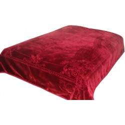 FLORA Luxury 2ply  Blanket King Engraved 220x240CM F751 C37