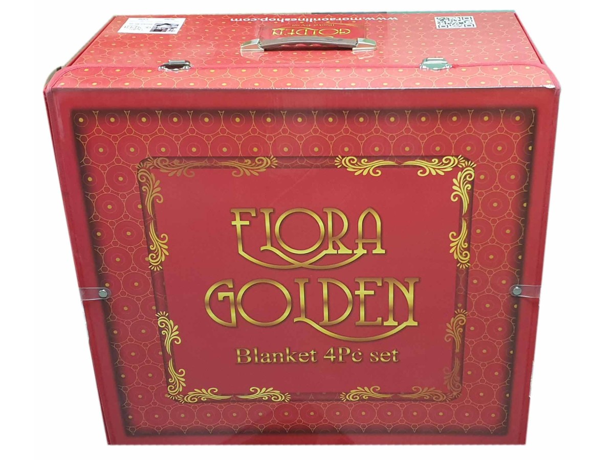 FLORA Golden King Blanket 4Pc Set 220x240CM G476-33