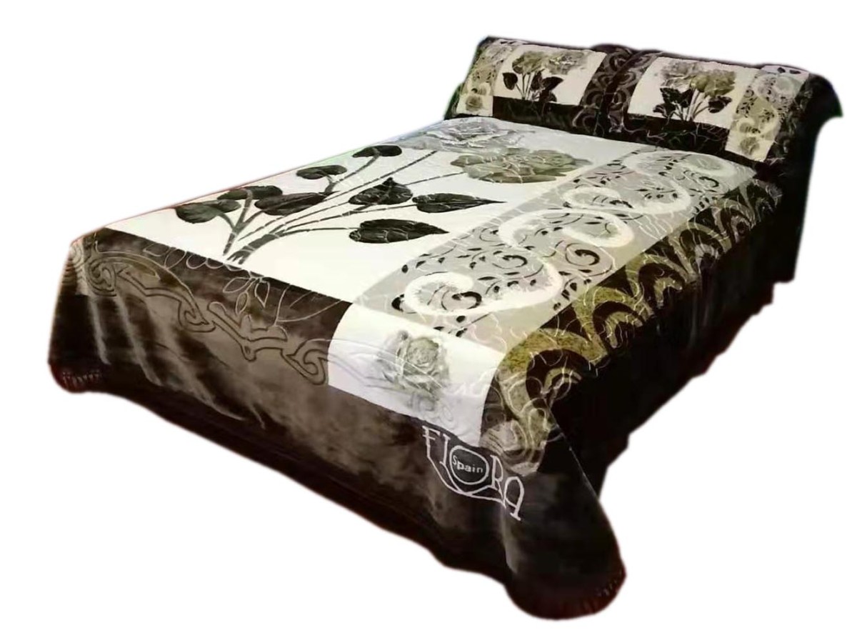 FLORA King Bed spread 3Pc Set Engraved 220x240CM G657 C33