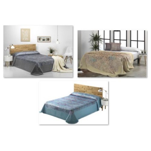 MORA 3D ART Blanket King 220x240CM J63 Pink-Blue-Biege-Grey