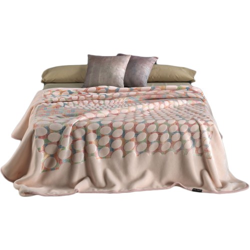 MORA 3D ART Blanket King 220x240CM J64 Pink-Biege-Blue-Grey