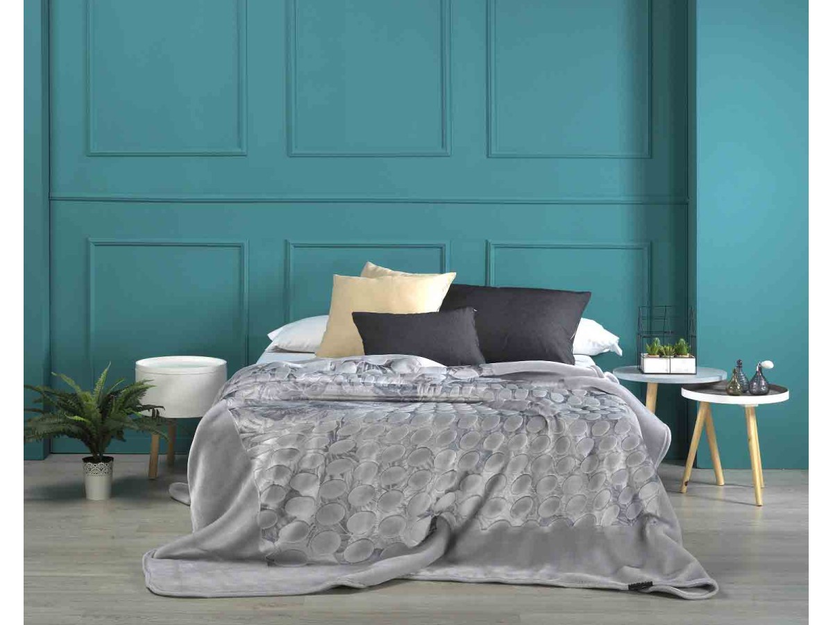 MORA 3D ART Blanket King 220x240CM J64 Pink-Biege-Blue-Grey