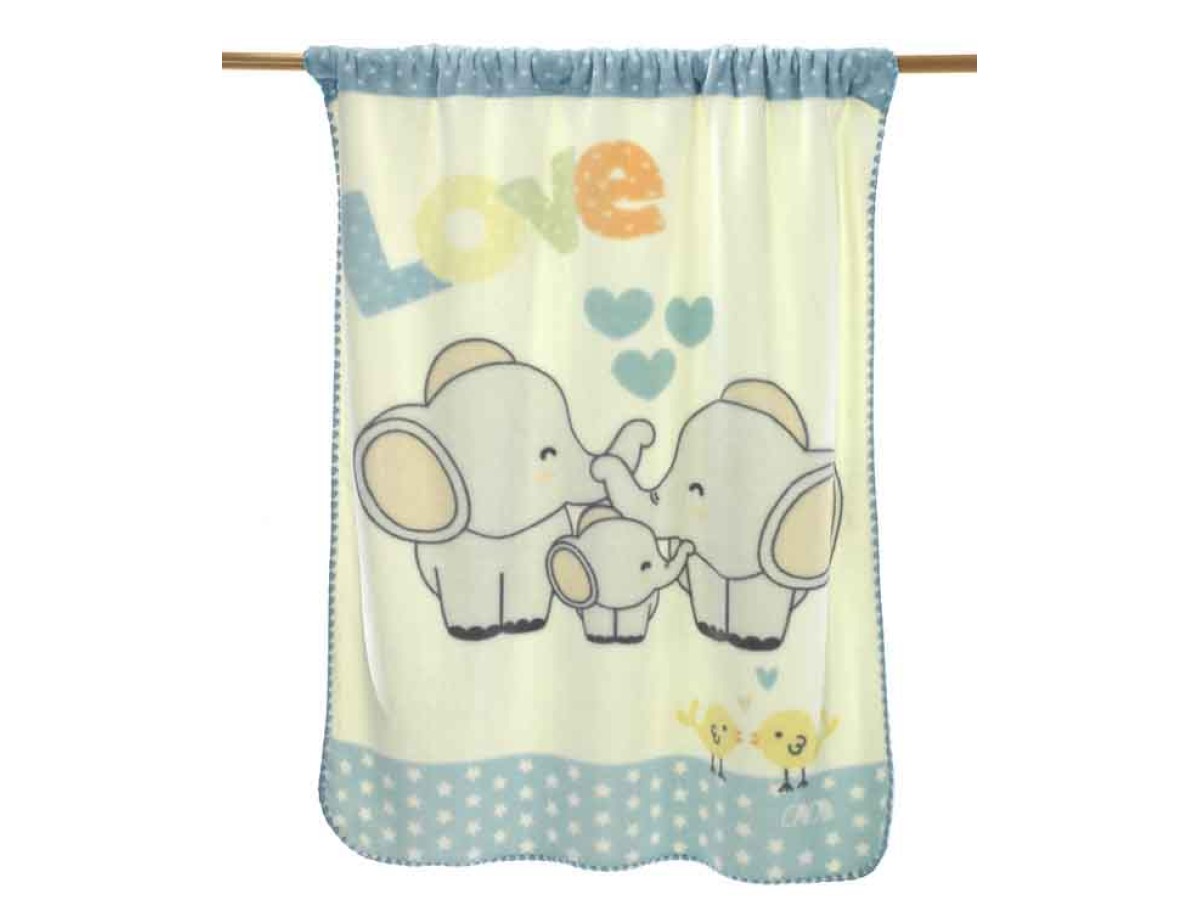 Mora Baby Gold Blanket 80X110CM L45 Blue-Biege-Pink