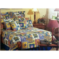 Mora Percale Bedsheet D236 Blue  4pc King Set
