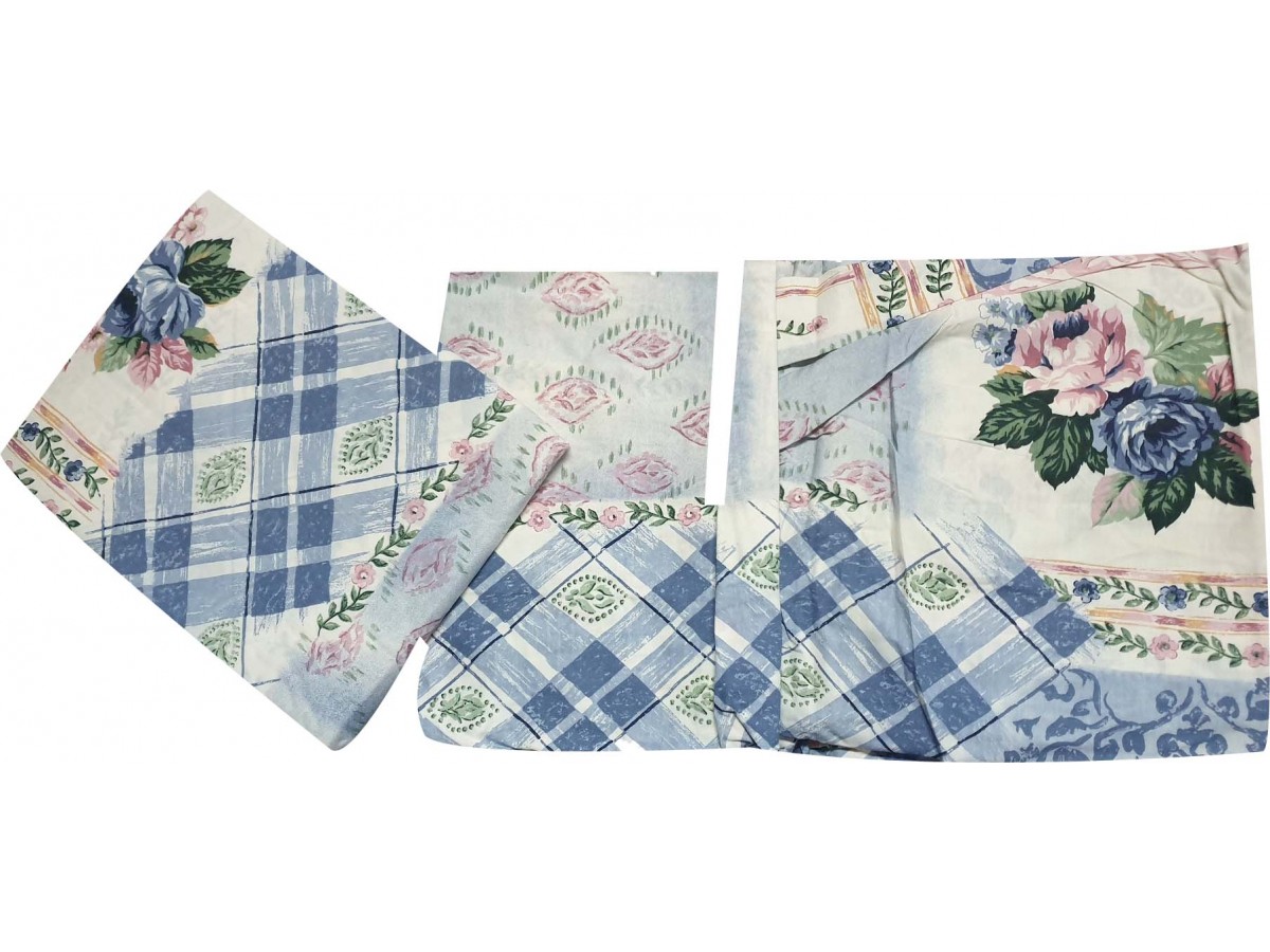 Buy more Pay Less offer Mora Percale Bedsheet D246 Blue 4pc King Set Buy more Pay Less offer Mora Percale Bedsheet D246 Blue 4pc King Set