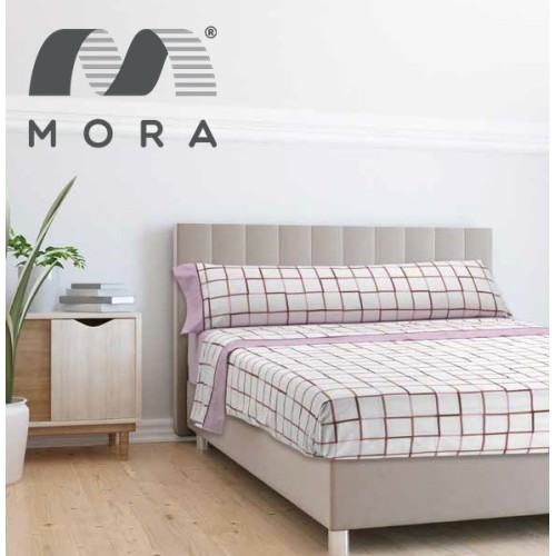 Mora Bedsheet Set 4pc King 270x270 CM  M80 Lailac - Grey  