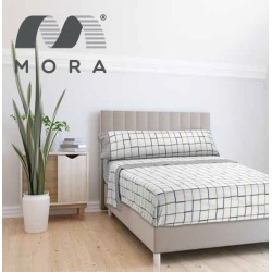Mora Bedsheet Set 4pc King 270x270 CM  M80 Lailac - Grey   Mora Bedsheet Set 4pc King 270x270 CM  M80 Lailac - Grey