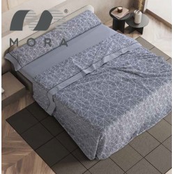 Mora Bedsheet Set 4pc King 270x270 CM  M81 Green - Grey   Mora Bedsheet Set 4pc King 270x270 CM  M81 Green - Grey