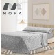 Mora Bedsheet Set 4pc King 270x270 CM  M83 Biege - Grey  