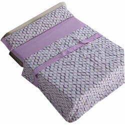 Mora Bedsheet Set 4pc King 270x270 CM  M84 Lailac - Turquoise   Mora Bedsheet Set 4pc King 270x270 CM  M84 Lailac - Turquoise