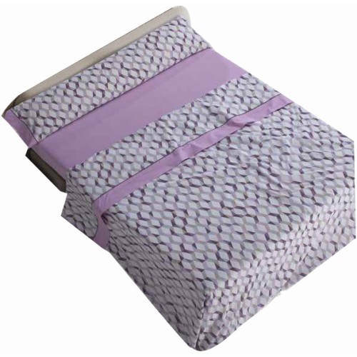 Mora Bedsheet Set 4pc King 270x270 CM  M84 Lailac - Turquoise  
