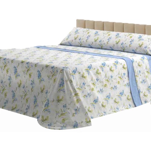 Mora Bedsheet Set 4pc King 270x270 CM  M85 Lailac - Blue  