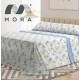 Mora Bedsheet Set 4pc King 270x270 CM  M85 Lailac - Blue  