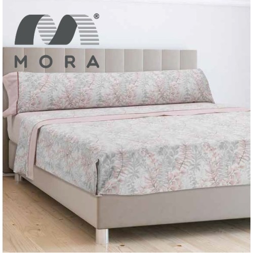 Mora Bedsheet Set 4pc King 270x270 CM  M86 Lailac - Coral  