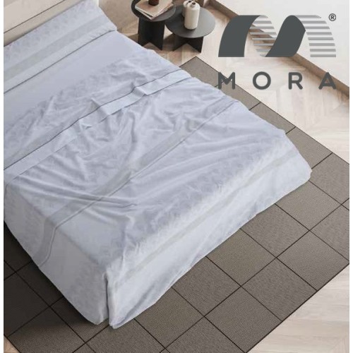 Mora Bedsheet Set 4pc King 270x270 CM  M87 Biege - Grey  