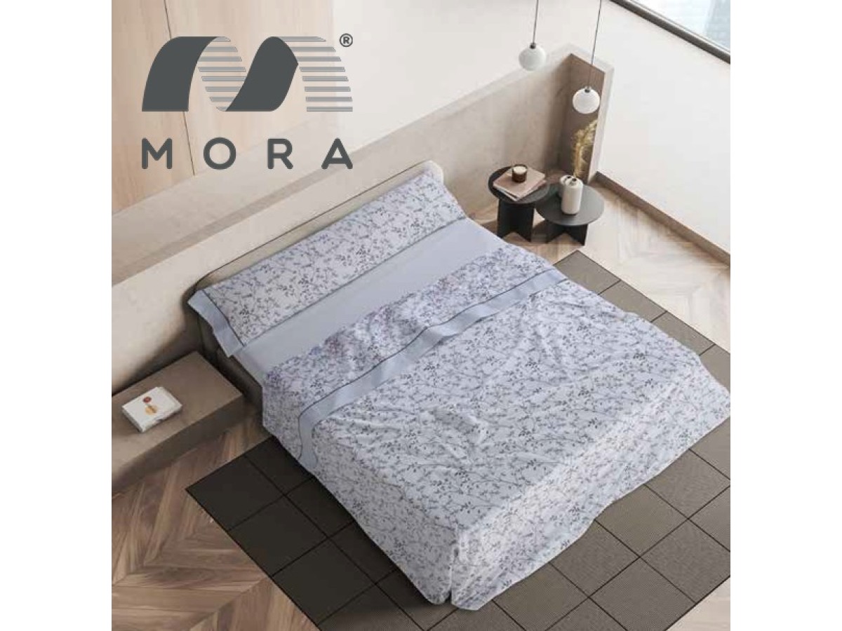 Mora Bedsheet Set 4pc King 270x270 CM  M89 Biege - Grey  
