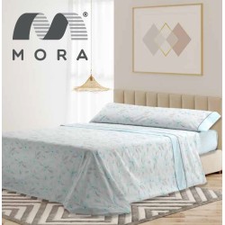 Mora Bedsheet Set 4pc King 270x270 CM  M92 Pink - Aqua  