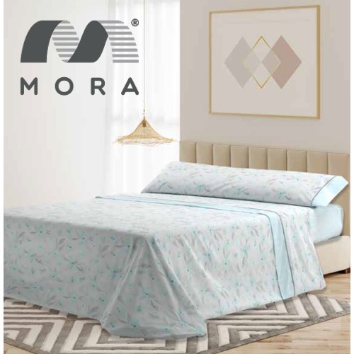 Mora Bedsheet Set 4pc King 270x270 CM  M92 Pink - Aqua  