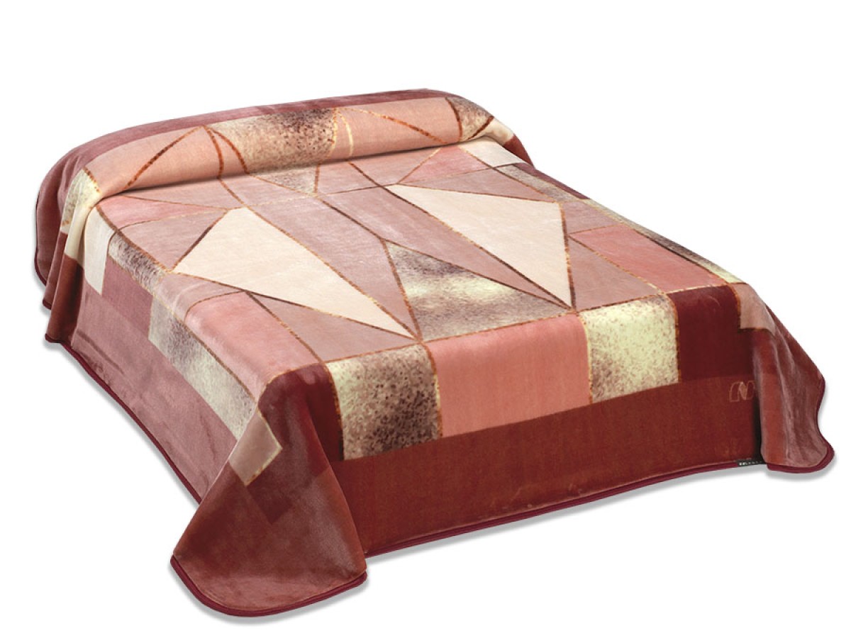 MORA King Blanket 220x240CM K59 Biege-Green-Pink