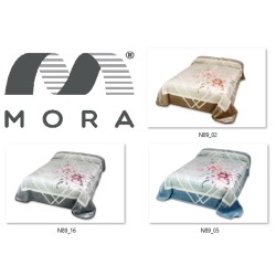 MORA King Blanket 220x240CM N89 Blue- Biege-Grey
