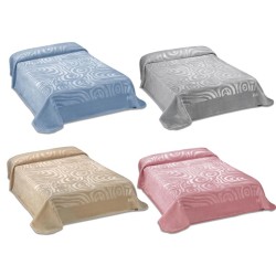 MORA King Blanket 220x240CM 773 Biege-Grey-Jeans-Pink MORA King Blanket 220x240CM 773 Biege-Grey-Jeans-Pink