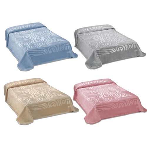 MORA King Blanket 220x240CM 773 Biege-Grey-Jeans-Pink