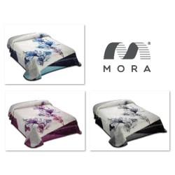 MORA King Blanket 220x240CM L94 Blue-Grey-Lavender