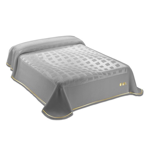 MORA 24K Blanket Engraved King 220x240CM M57 Grey-Cream-Blue-Burgundy