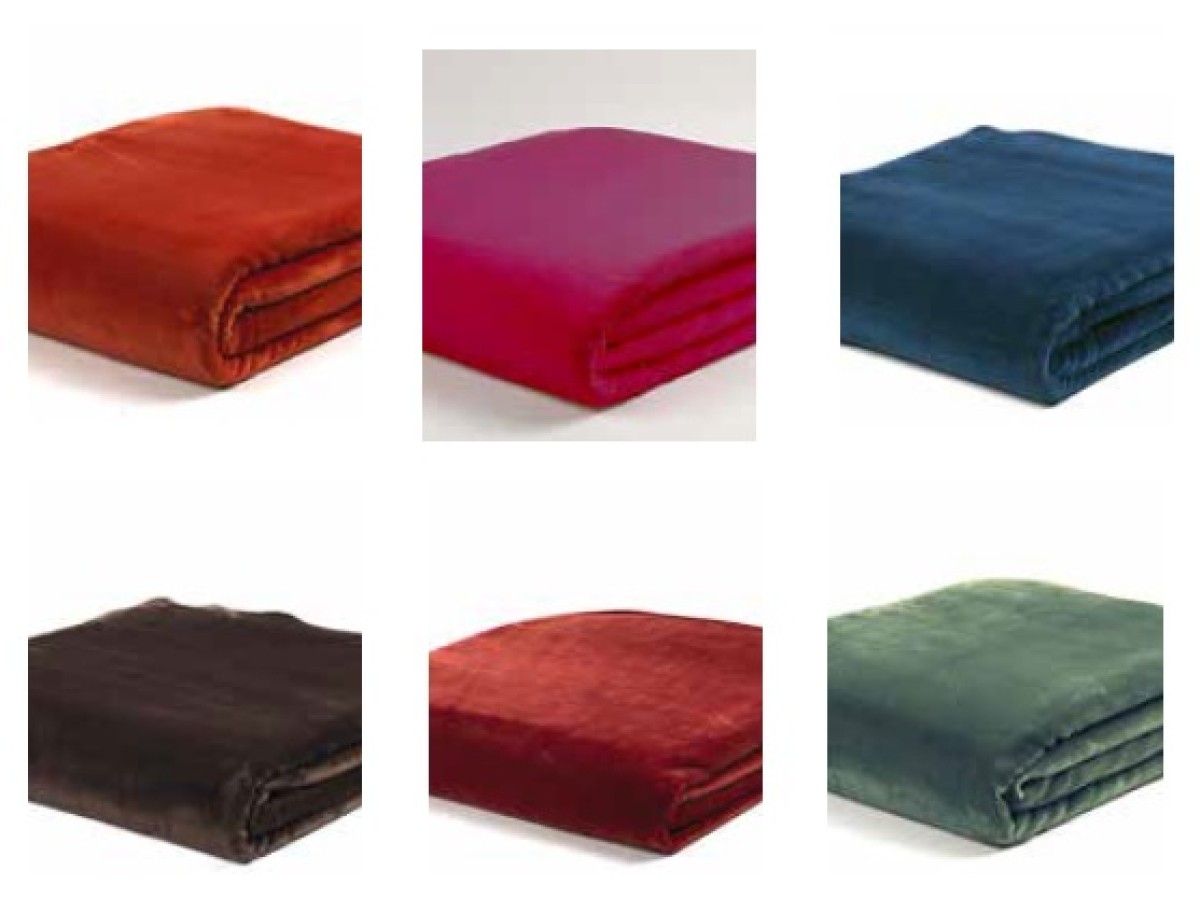 MORA Color Blanket Super Single 170x240CM B93 Dark Blue-Burgundy-Dark Green-Red-Dark Grey-Brown