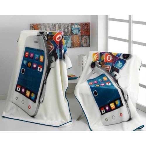 MORA Premium Printed Throw 130x170CM A89 C01
